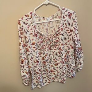 Floral Paisley Tie Top